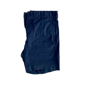 Men's H&M Navy Blue Flat Front Khaki Chino Shorts - Size 32